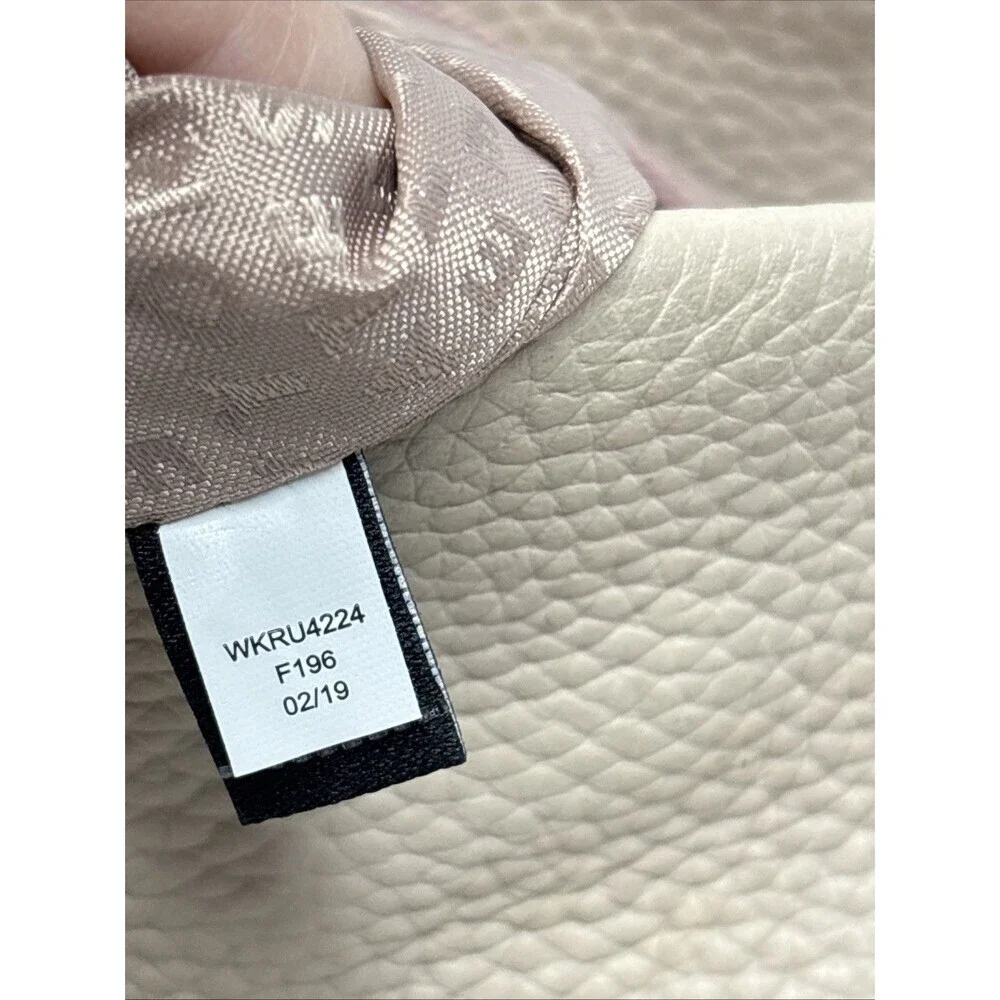 Kate Spade Michaela Crossbody Blush Pink Gray Trim Pebble Leather Cross  Strap